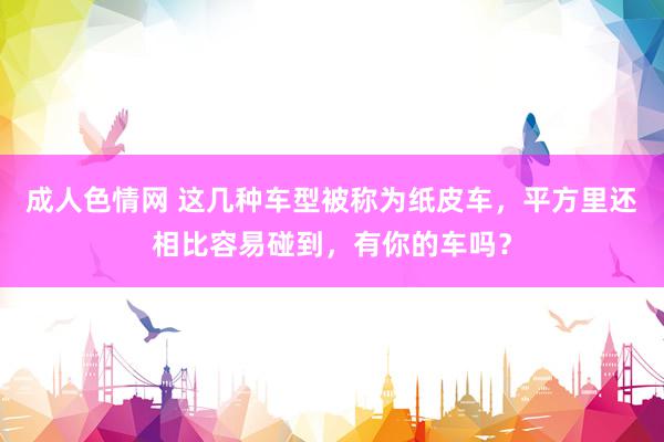 成人色情网 这几种车型被称为纸皮车，平方里还相比容易碰到，有你的车吗？