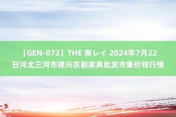 【GEN-072】THE 南レイ 2024年7月22日河北三河市建兴农副家具批发市集价钱行情