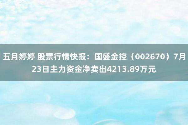 五月婷婷 股票行情快报：国盛金控（002670）7月23日主力资金净卖出4213.89万元