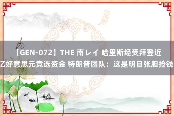 【GEN-072】THE 南レイ 哈里斯经受拜登近亿好意思元竞选资金 特朗普团队：这是明目张胆抢钱！