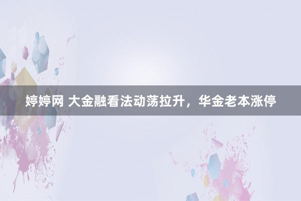 婷婷网 大金融看法动荡拉升，华金老本涨停